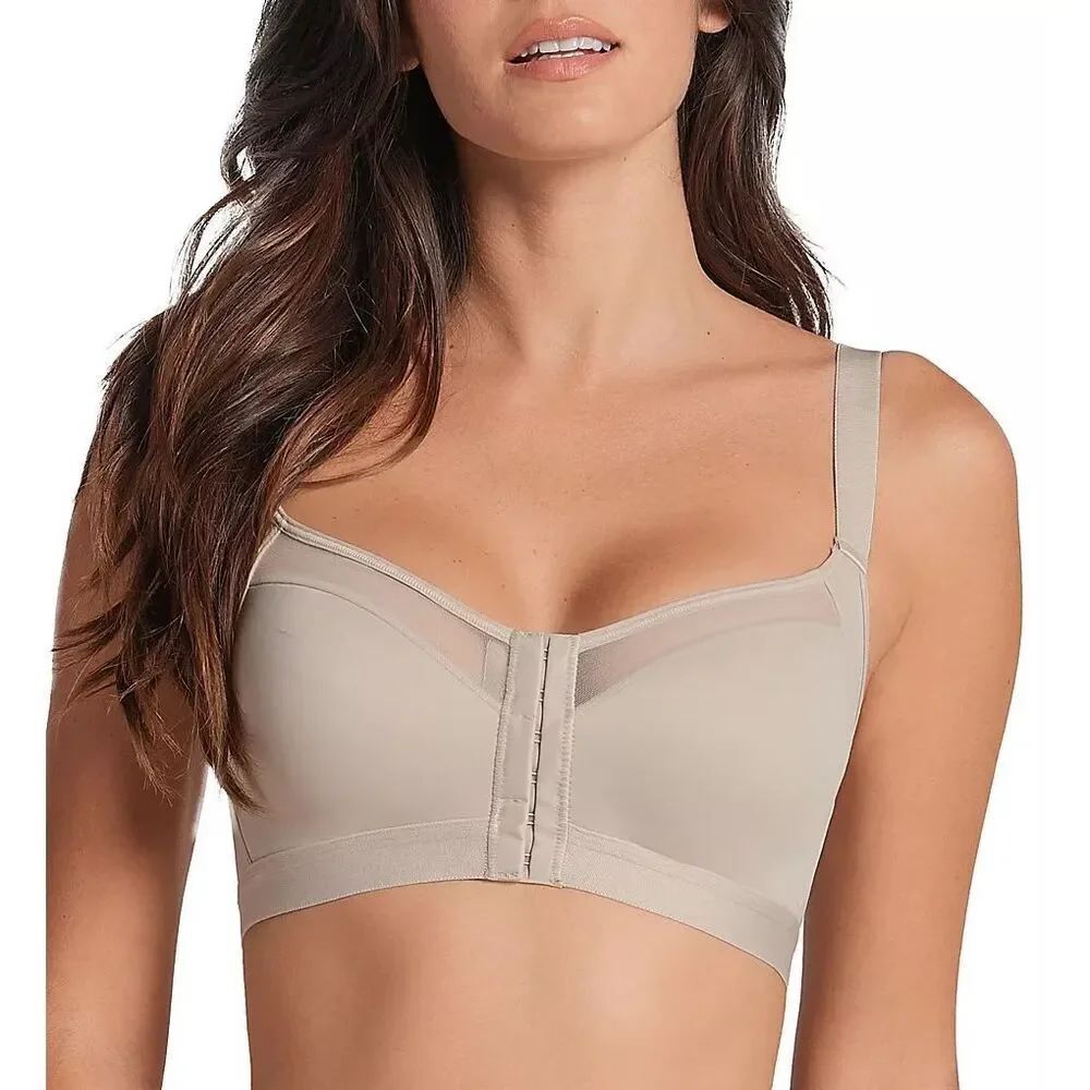 Leonisa Posture Corrector Back Support Contour Cup Wirefree Bra Beige 36D